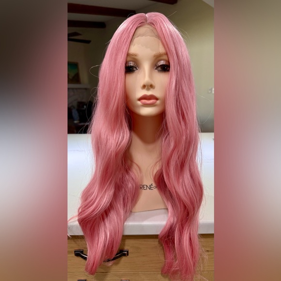 HAIR, 26” Wavy, Center Part, Long layers, Lace Front, Pink - Picture 1 of 10
